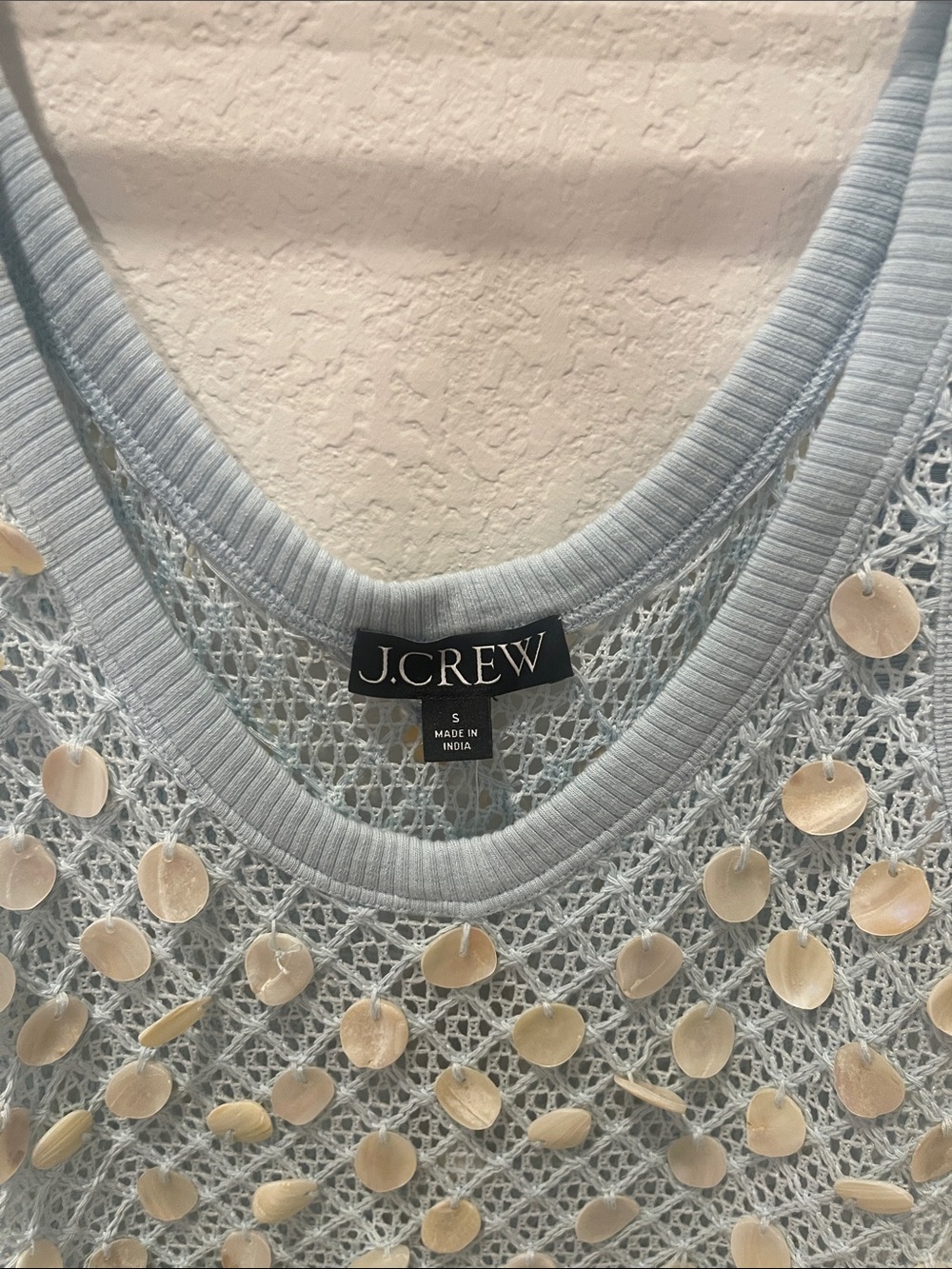 J. Crew Crochet Shell Embroidered Tank - Picture 2 of 5